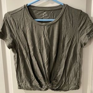 Knot front cropped tee